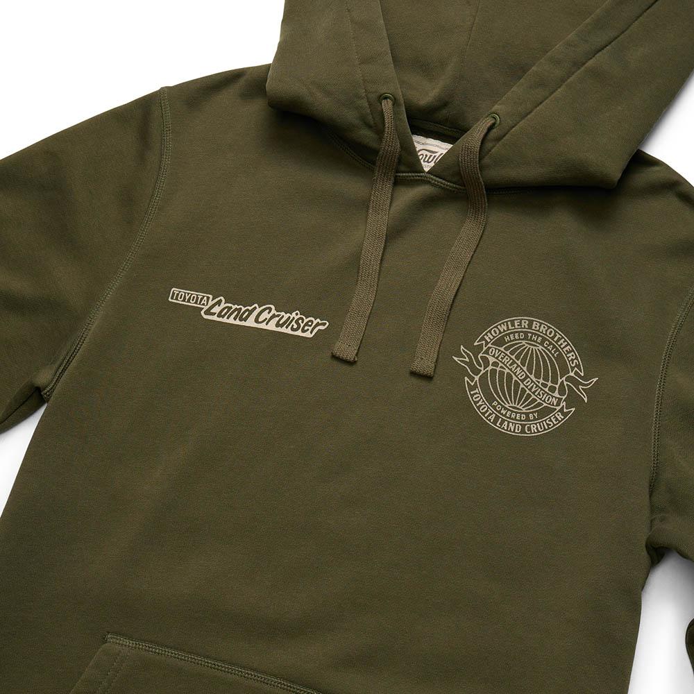Howler Brothers x Land Cruiser Hoodie Men's in Dark Olive